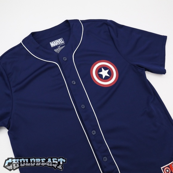 captain america baseball jersey